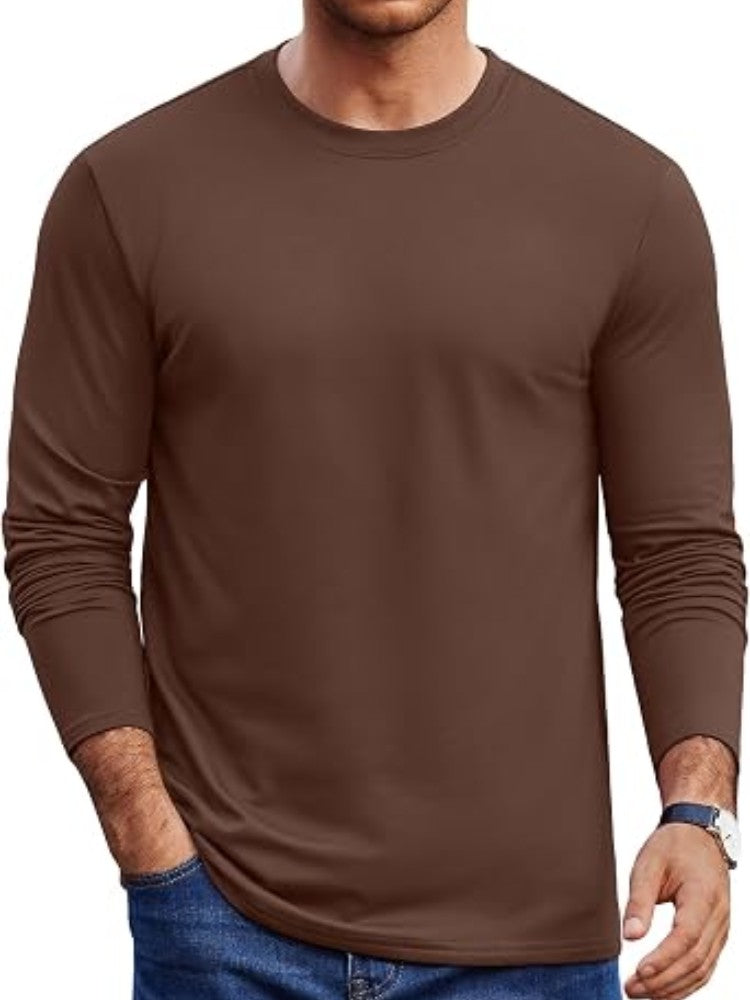 Fleece-Lined Thermal Crew Neck Base Layer Shirt