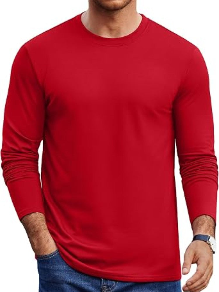 Fleece-Lined Thermal Crew Neck Base Layer Shirt