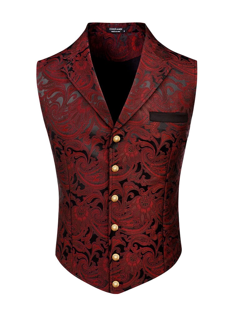 Luxury Floral Tuxedo Vest