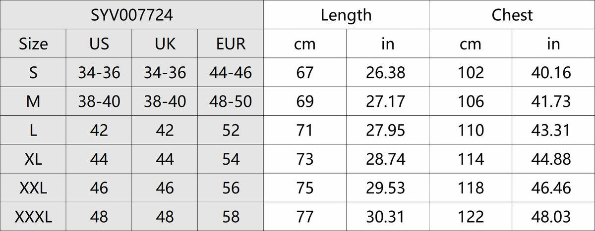 Product details and measurements