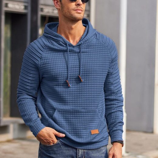 Stylish Waffle Knit Hoodie