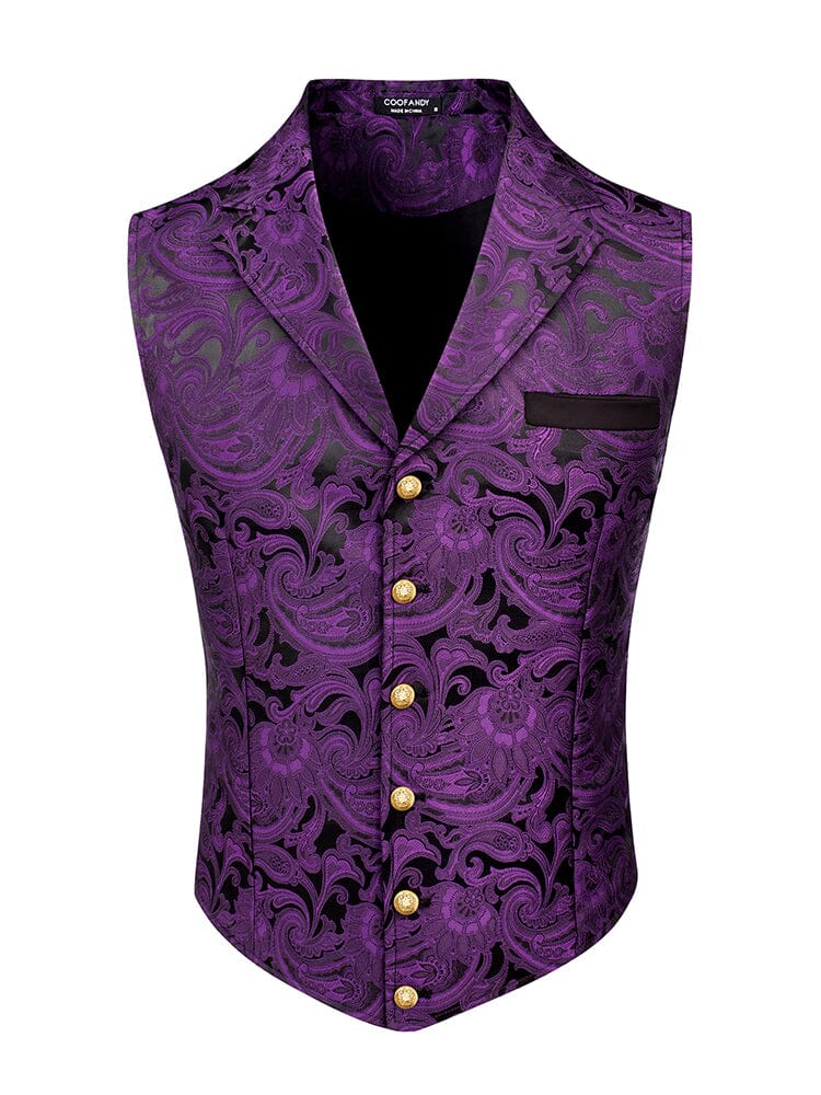 Luxury Floral Tuxedo Vest