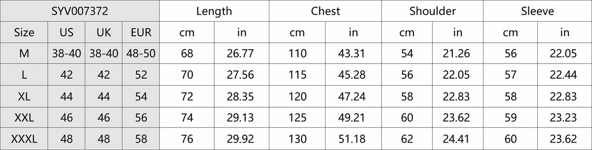 Product details and measurements