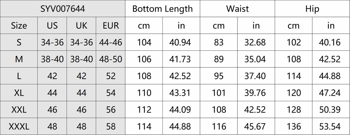 Product details and measurements