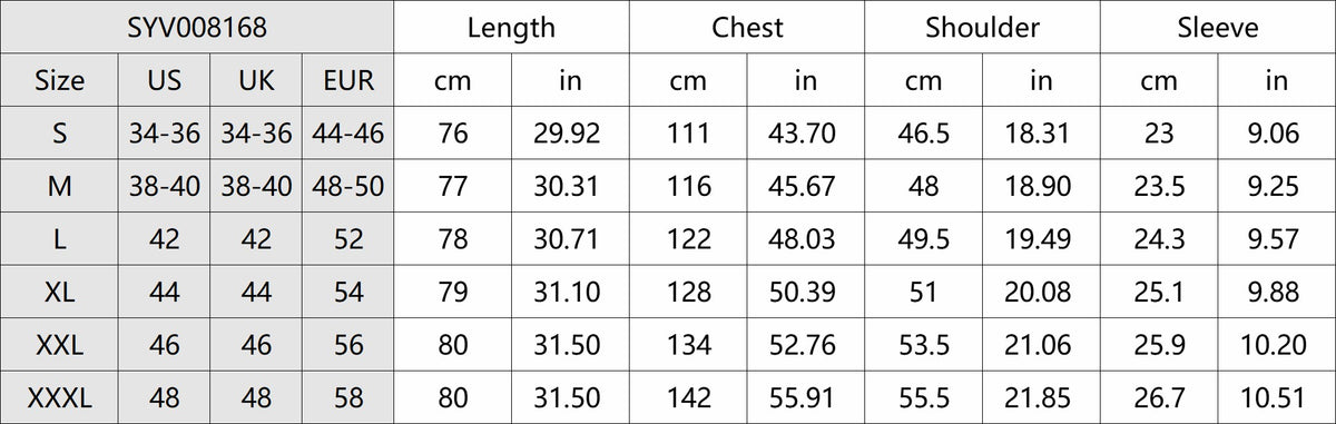 Product details and measurements
