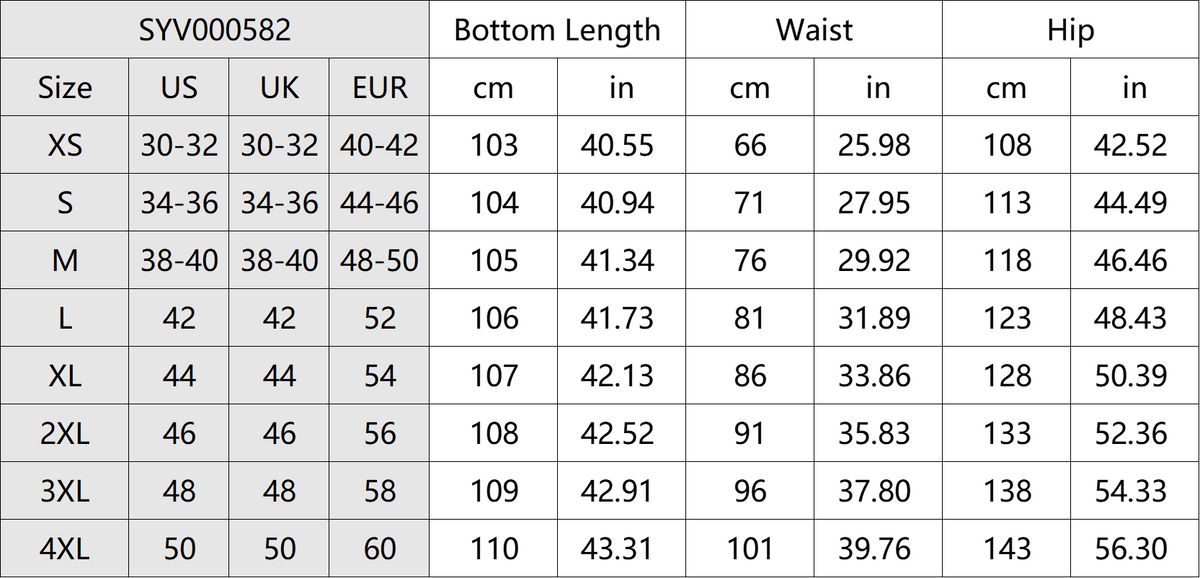 Product details and measurements
