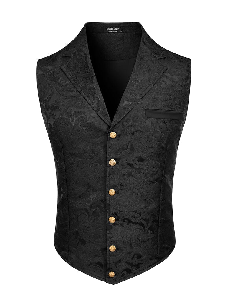 Luxury Floral Tuxedo Vest