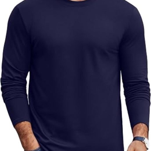 Fleece-Lined Thermal Crew Neck Base Layer Shirt