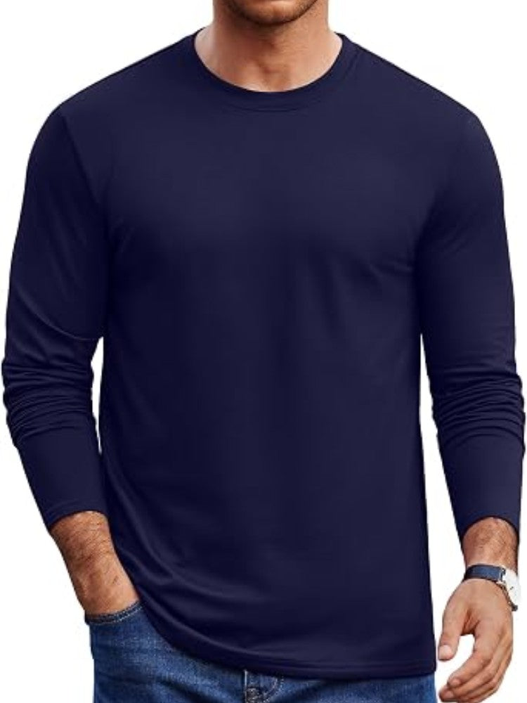 Fleece-Lined Thermal Crew Neck Base Layer Shirt