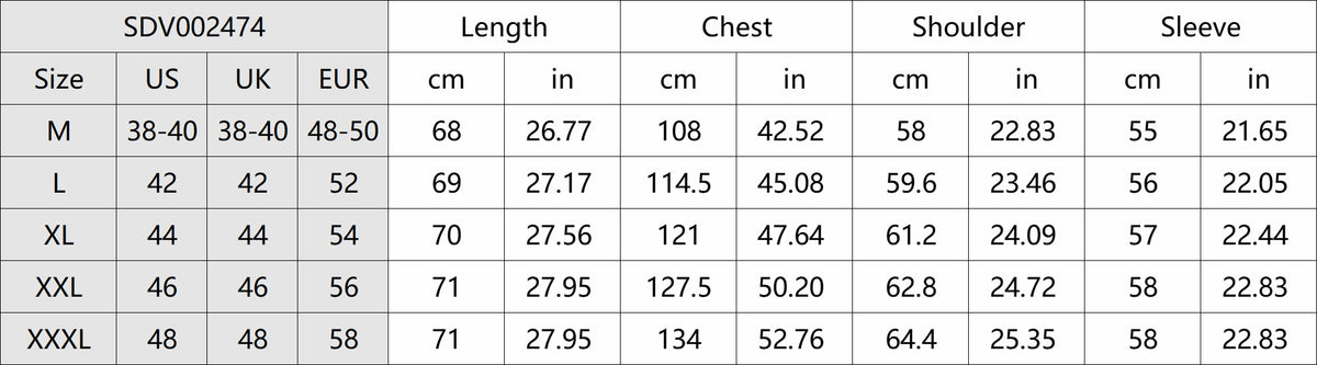 Product details and measurements