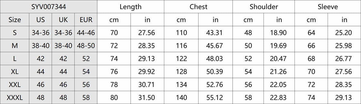 Product details and measurements