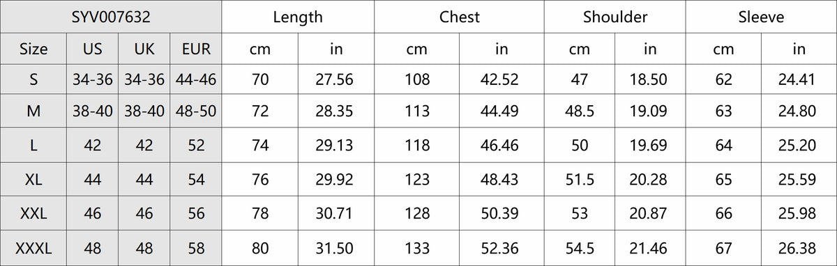 Product details and measurements