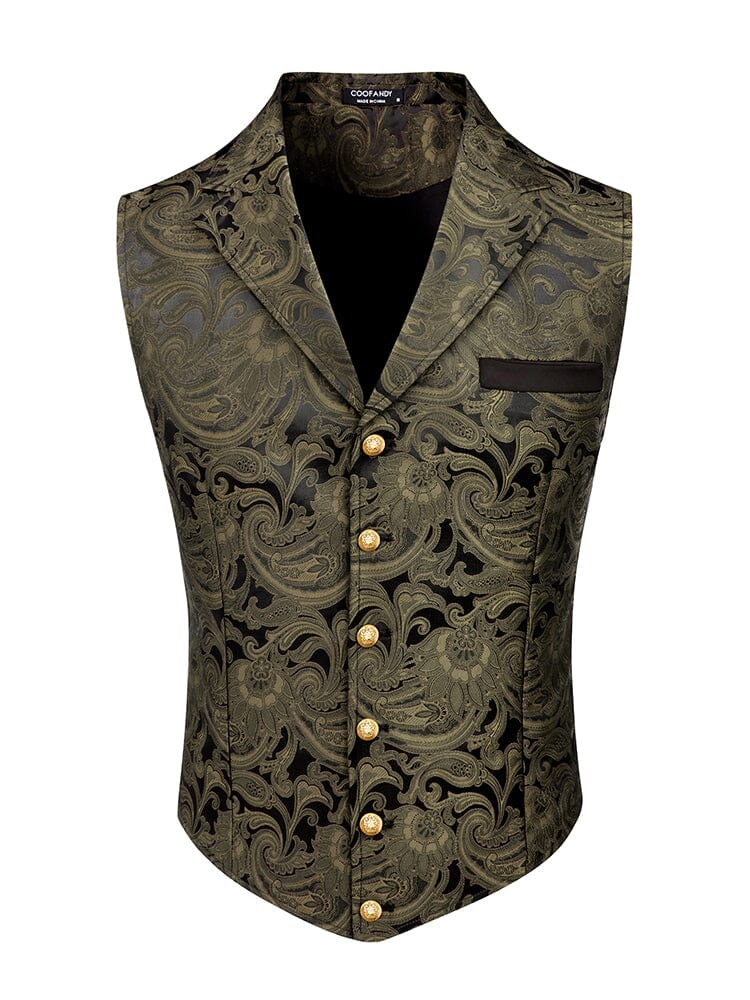 Luxury Floral Tuxedo Vest