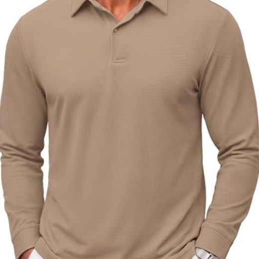 Refined Cotton Pique Long Sleeve Polo Shirt