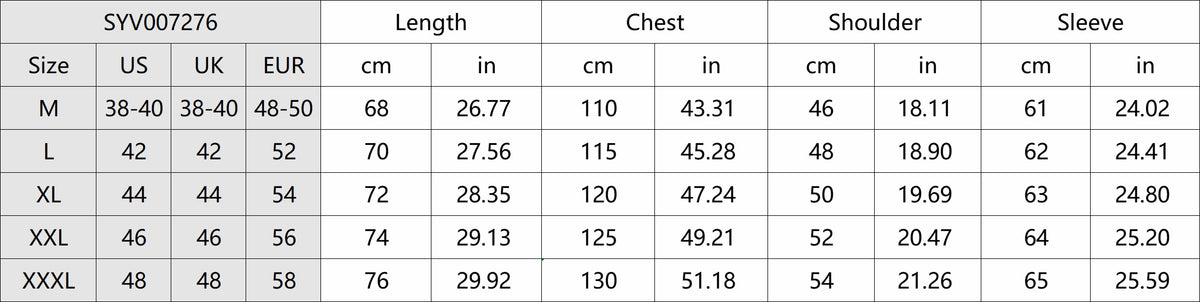 Product details and measurements