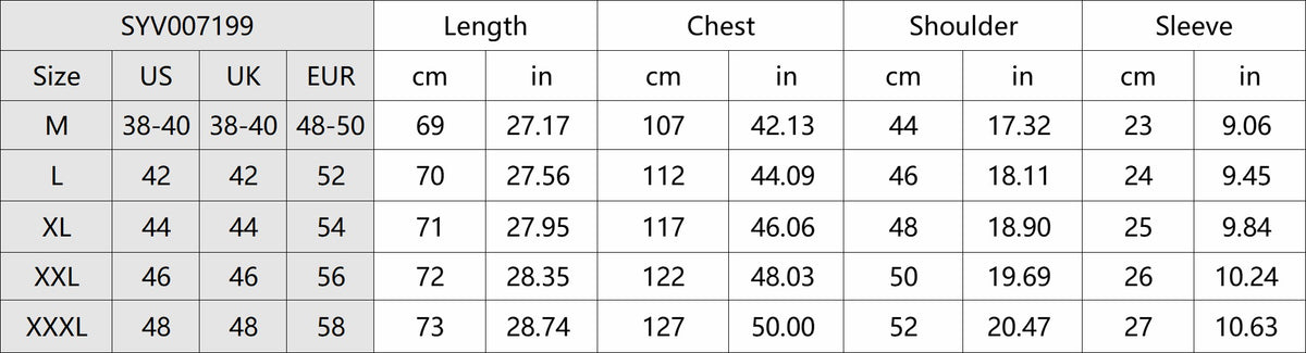 Product details and measurements