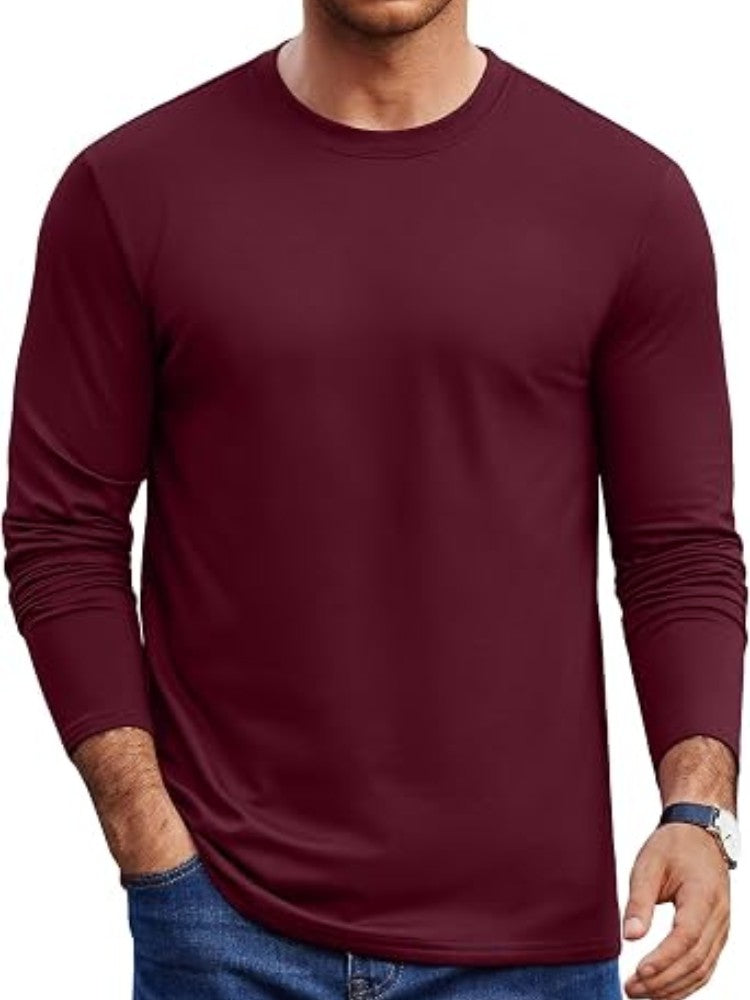 Fleece-Lined Thermal Crew Neck Base Layer Shirt