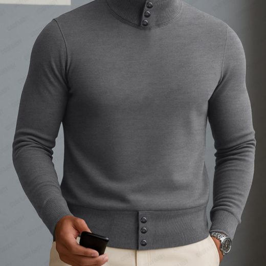 Urban Casual Ribbed Turtleneck Undershirt