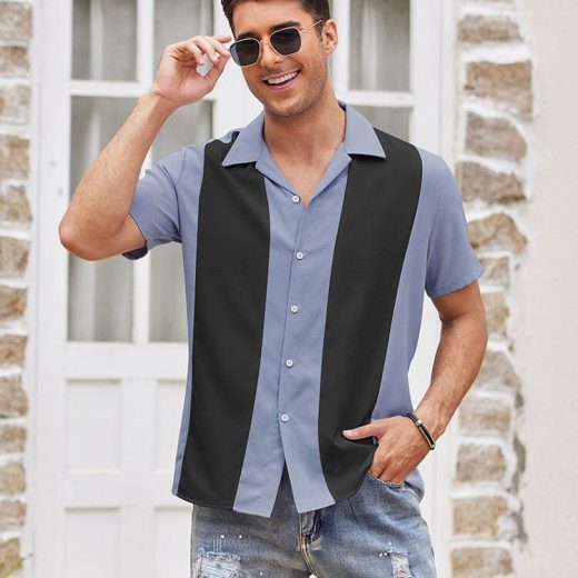 Casual Breathable Splicing Shirt