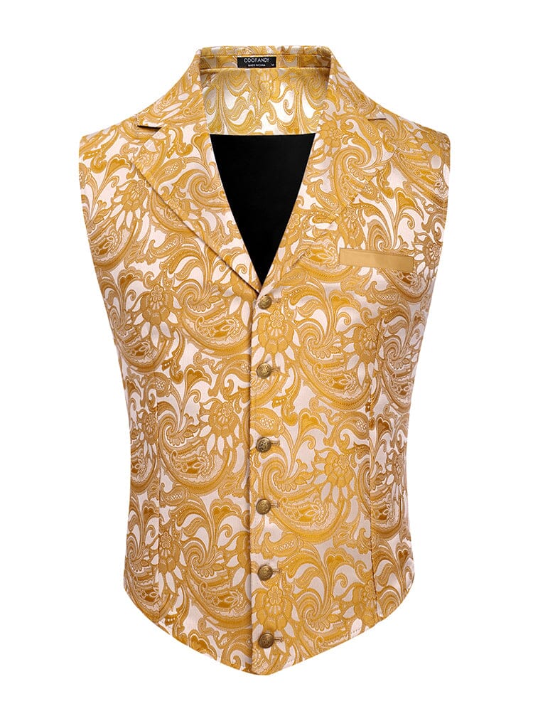 Luxury Floral Tuxedo Vest