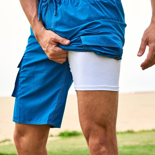 Men's Summer Solid Side-Stripe Boardshorts