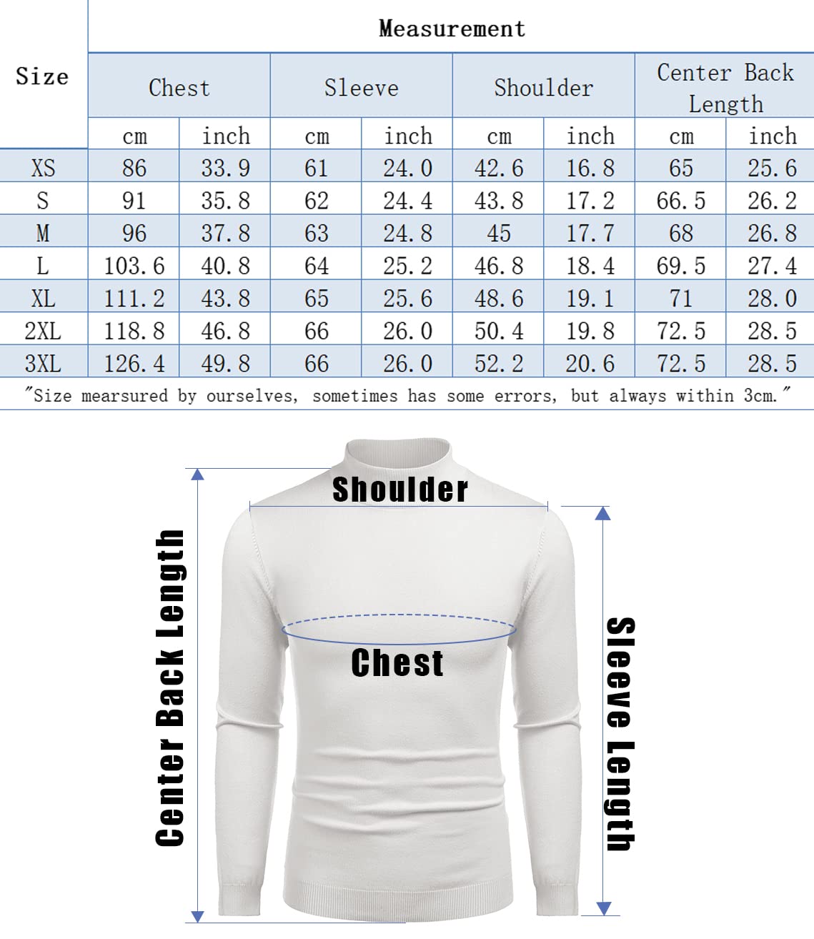 Product details and measurements