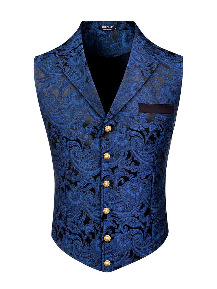 Luxury Floral Tuxedo Vest