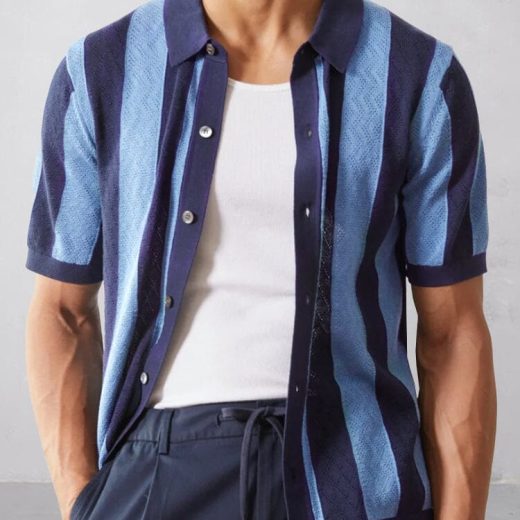 Coastal Vintage Striped Knit Shirt