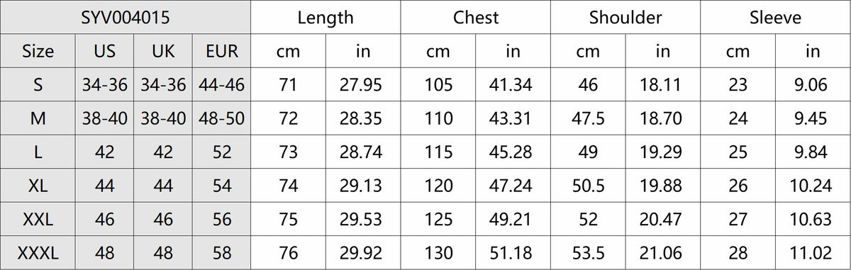Product details and measurements