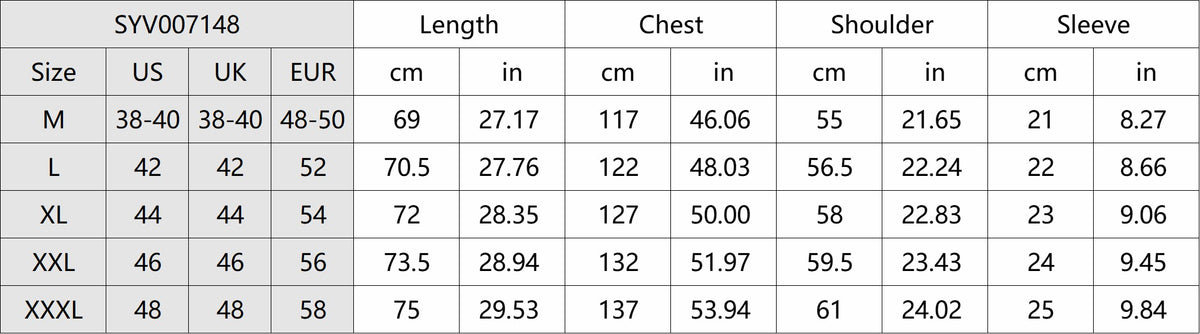 Product details and measurements